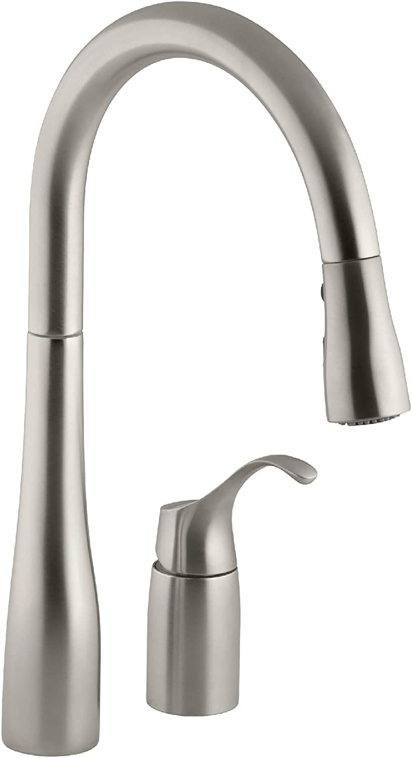 Simplice®two-hole kitchen sink faucet with 16-1/8