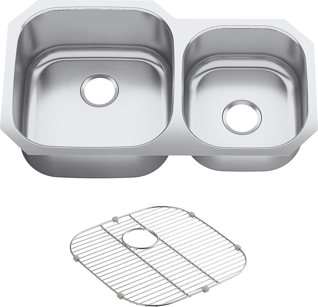 Undertone® Preserve® Undermount Double-Bowl Kitchen Sink, X-Large/Medium, Stainless Steel K-3356-HCF-NA
