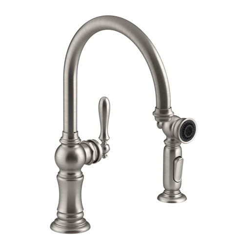 Artifacts 2-Hole Kitchen Sink Faucet and 14-11/16-Inch Swing Spout K-99262-VS