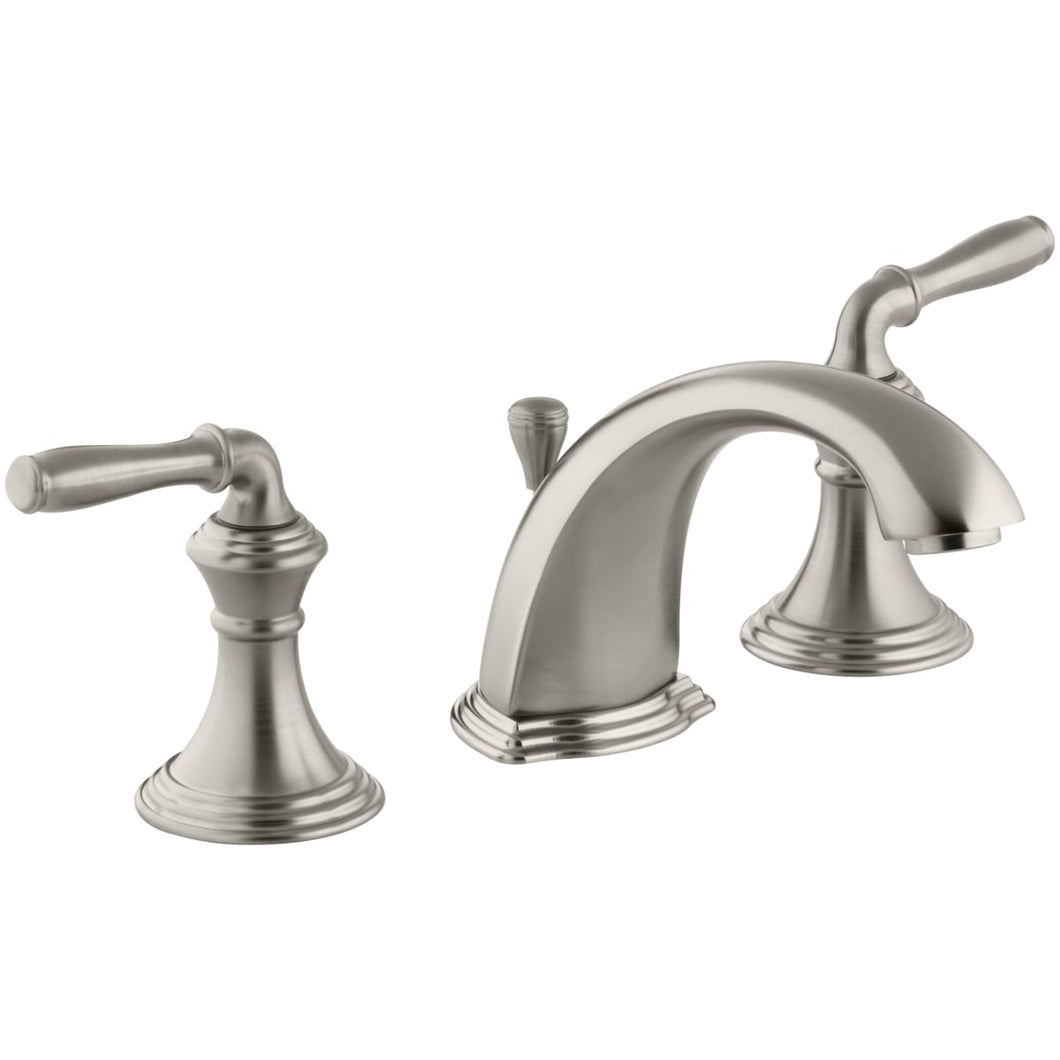Bathroom Sink Faucet, Devonshire Collection, 2-Handle Widespread Faucet with Metal Drain K-394-4-BN