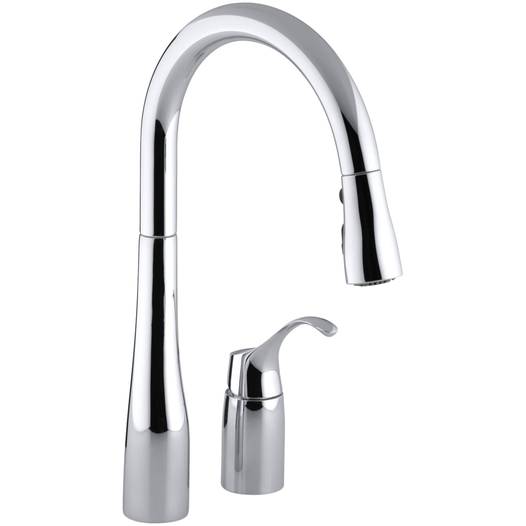 Simplice®two-hole kitchen sink faucet with 16-1/8